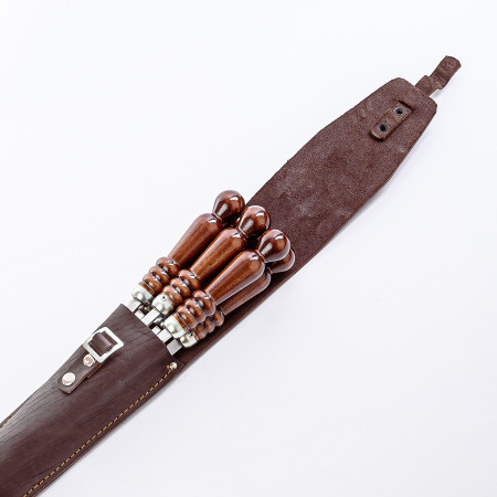 A set of skewers 670*12*3 mm in brown leather case в Улан-Удэ