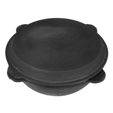 Cast iron cauldron 8 l flat bottom with a frying pan lid в Улан-Удэ